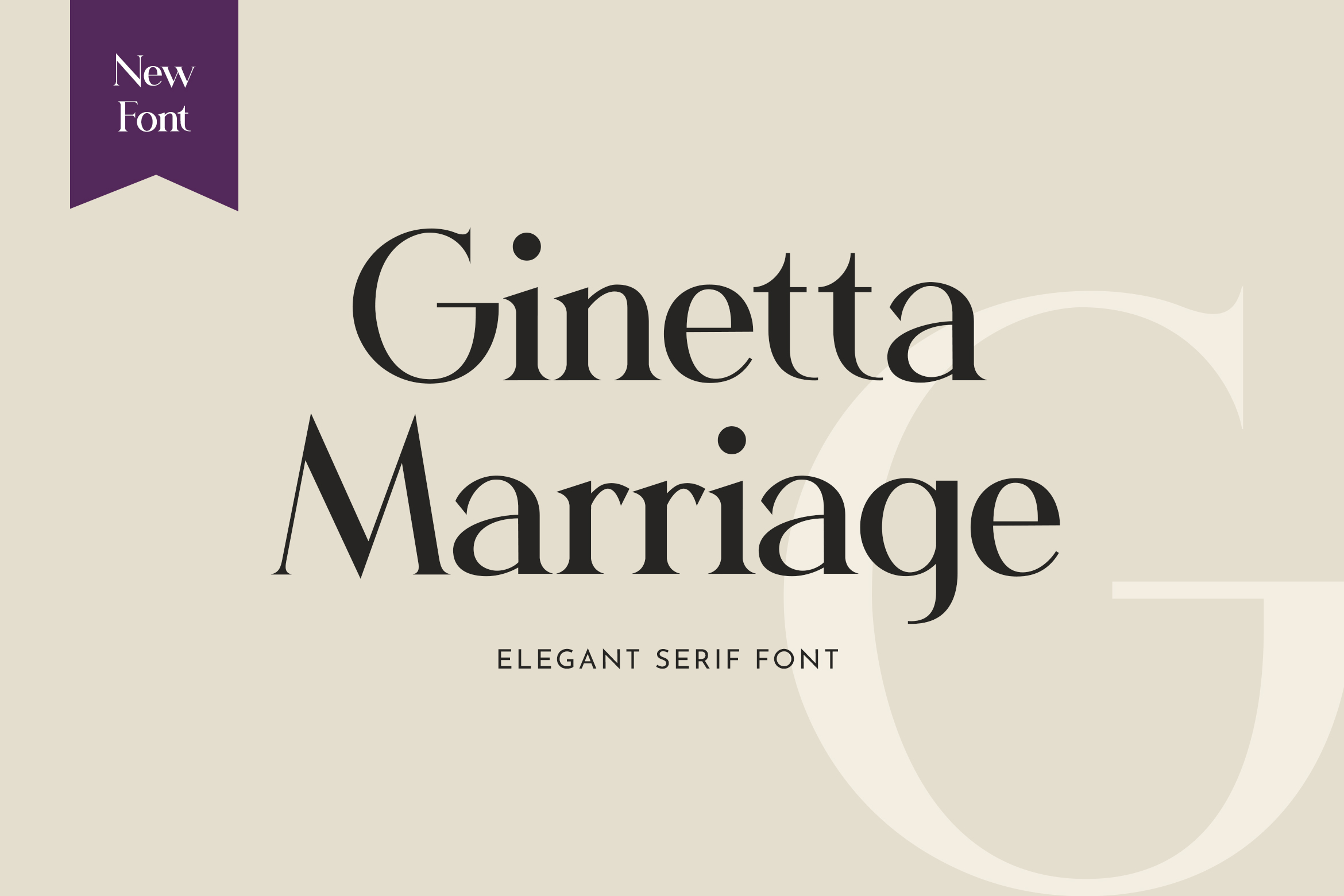 Ejemplo de fuente Gimetta Marriage Regular